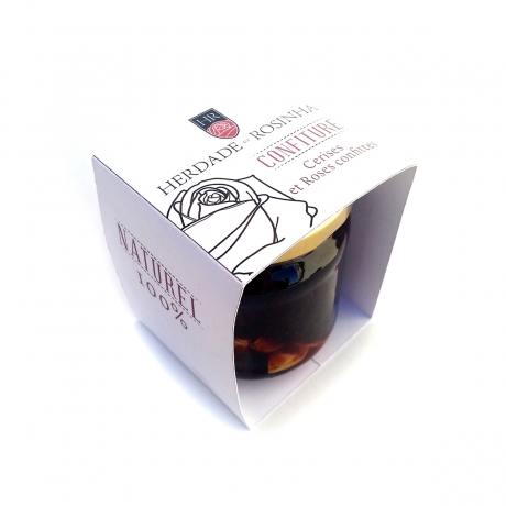 Cherry Jam With Candied Rose Petals